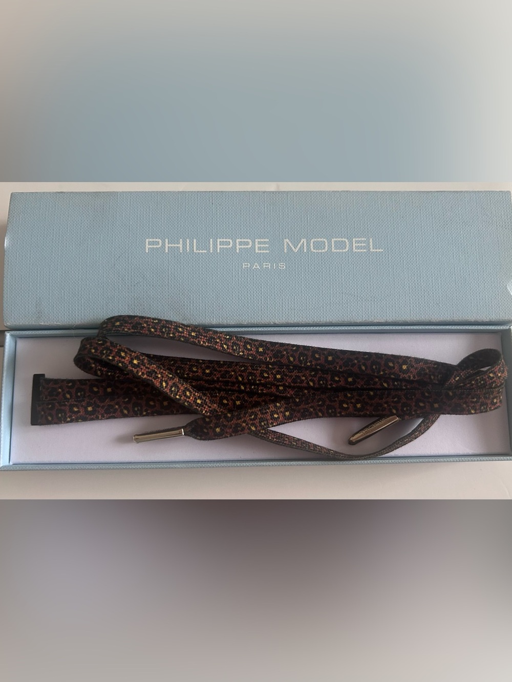Philippe Model Paris leopard shoe laces